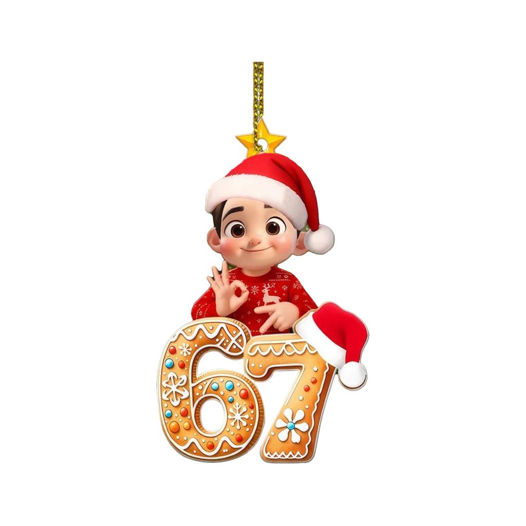 2D Christmas Decoration Pendant Christmas Tree Tag Theme Party Crafts Ornament