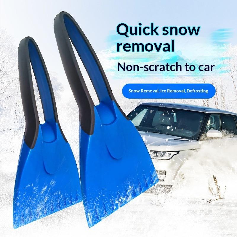 Winter Car Snow Shovel Multi-functional Mini Deicing and Defrosting Shovel Silicone Anti-skid Handle Snow Shovel Tool