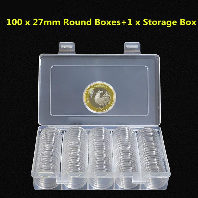 Coin Box Case Display Collectible Organizer Clear Supplies High quality