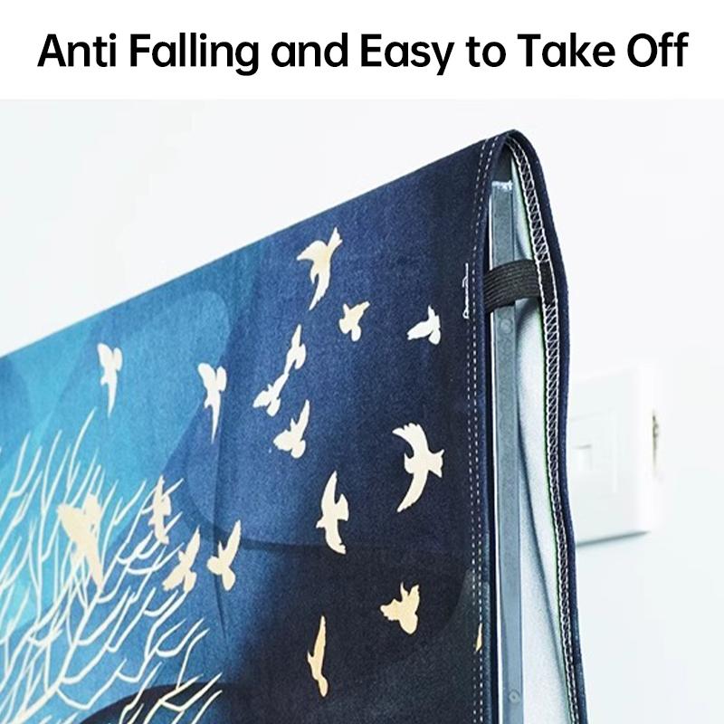 Soft Fabric TV Hood Dust-proof Cover Towel 32 37 40 43 50 60Inches Household Hanging LCD TV Cover Dustproof Decorative Cover