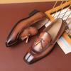 Italian Man Casual Leather Business Shoe Comfy Flat Designer Office Walking Shoes New Luxury Leather Derby Shoes Loafers