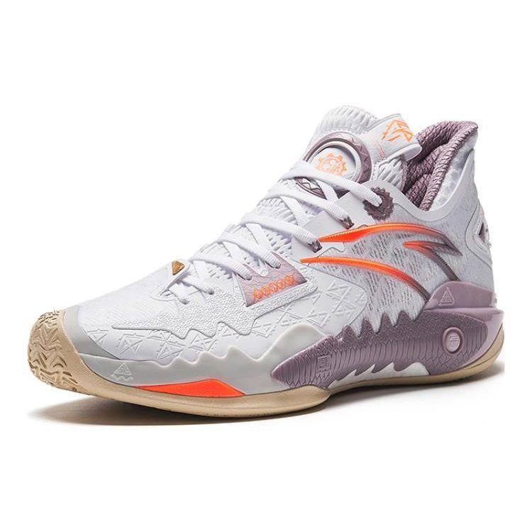 Kyrie Irving X Anta Shock Wave 5 Saltation Men Sneakers White Grey Orange 112331106-1