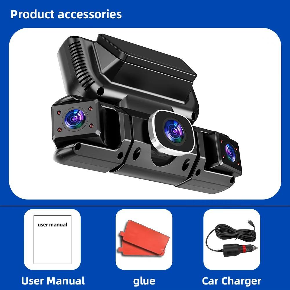 1080P Quad Dashcam mit 4-Kanal-Aufnahme, WiFi, Parkmodus & Smartphone-Synchronisation