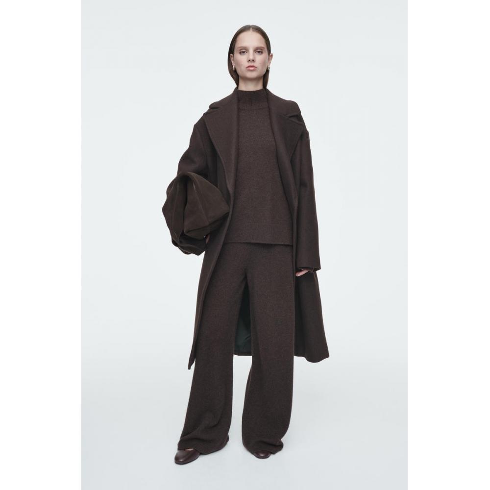

Широкие брюки Cos Japan из чистого кашемира dark brown/LP