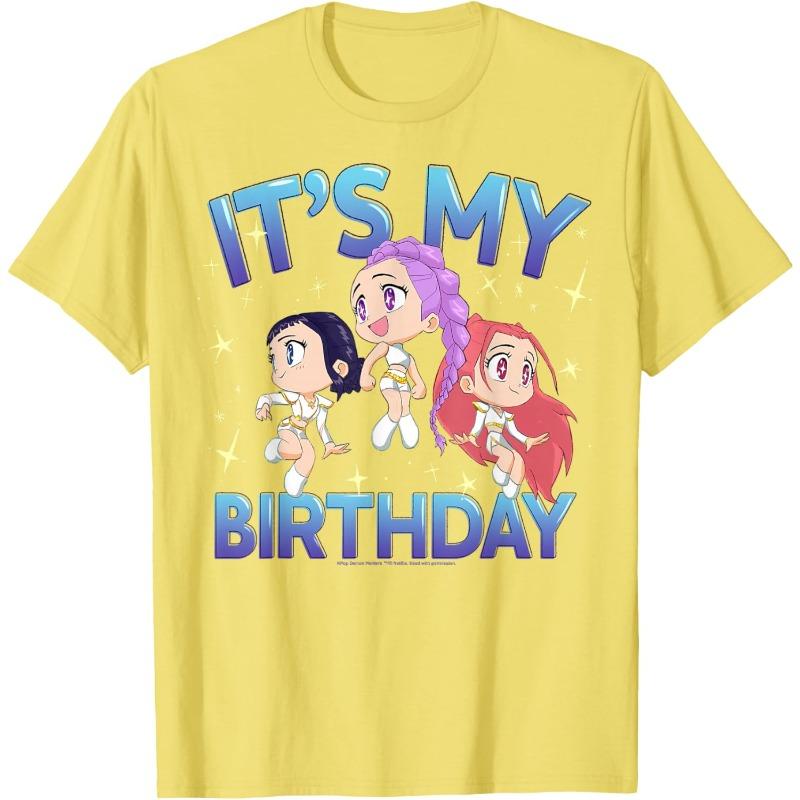 Kpop Dämonenjäger Geburtstag Chibi Gruppe T-Shirt | Trendige Fanbekleidung für Erwachsene