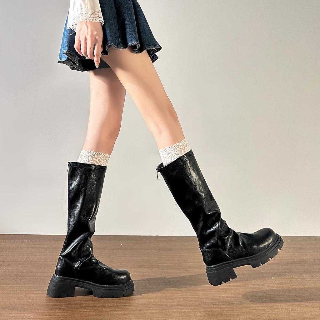 Plus Size Women's Thigh High Chunky Heel Elastic Boots - Autumn/Winter 2025 Collection