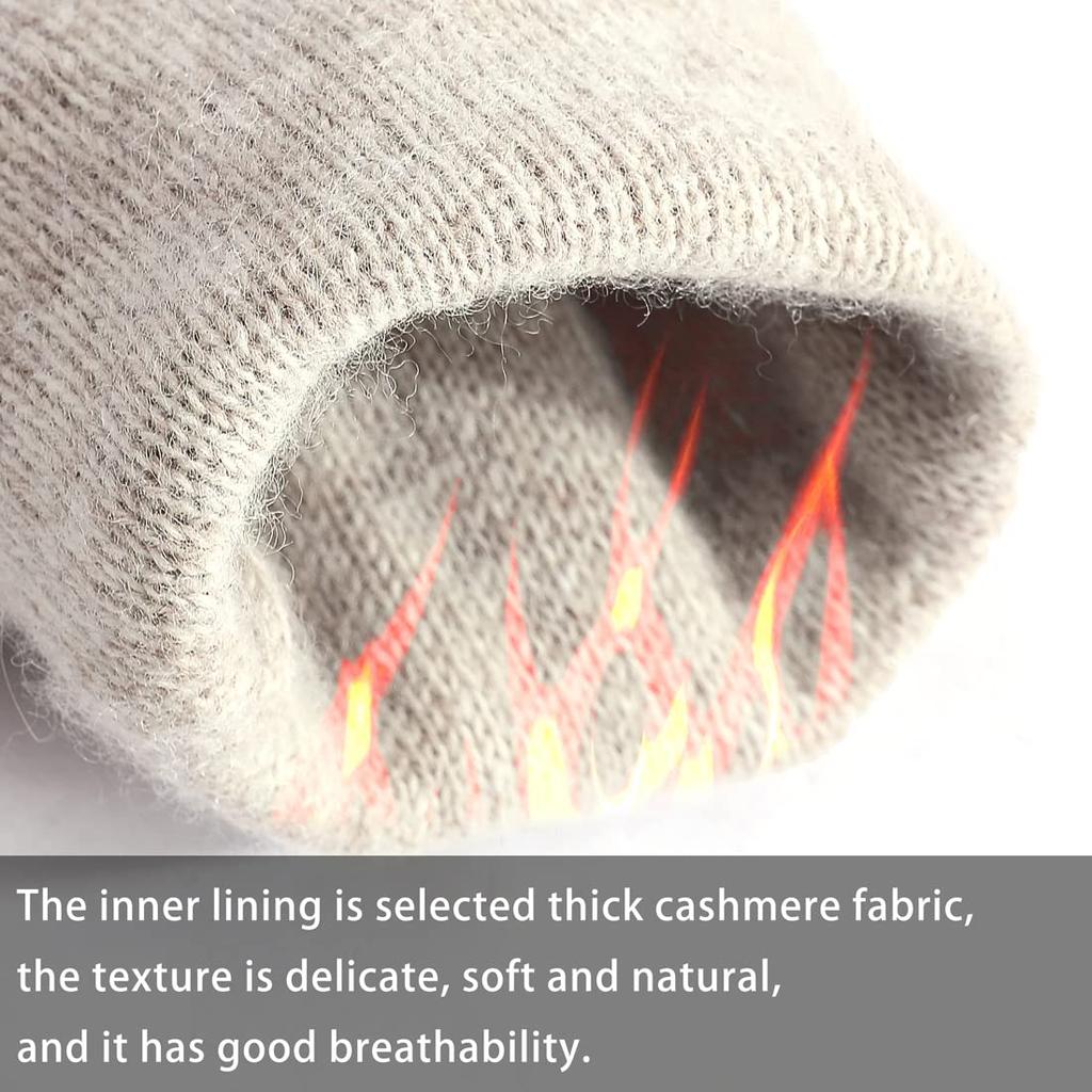 Harssidanzar Luxury Italian Sheepskin Leather Gloves with Cashmere Stitching for Dark Size S Men's Warmth, Brown,