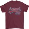 Legend Since 68th Birthday 1958 Mens T-Shirt 100% Cotton