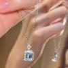 Fashion Blue Crystal Pendant Choker Necklace for Women's Zircon New Year Gift Party Festival Clavicle Chain Jewelry