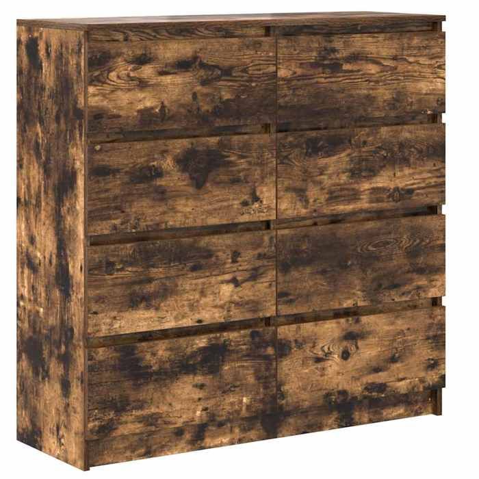 VidaXL Buffet Smoked Oak 100x35x99 Cm Engineered Wood, Storage Cabinet, Entryway Furniture, Accent Furniture, Furniture of 3328493