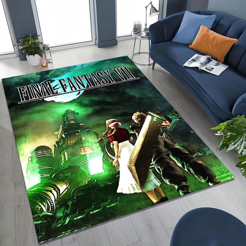 Kreslený herní koberec Final Fantasy Sephiroth Cloud Tifa do ložnice, obývacího pokoje, k pohovce, dekorace na vchodové dveře, velká protiskluzová podložka