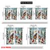 2pcs,2D Plane Printing Minimalist Curtains Christmas Snow and Animals Polyester Woven (without Rod) Home Decor Perfect for