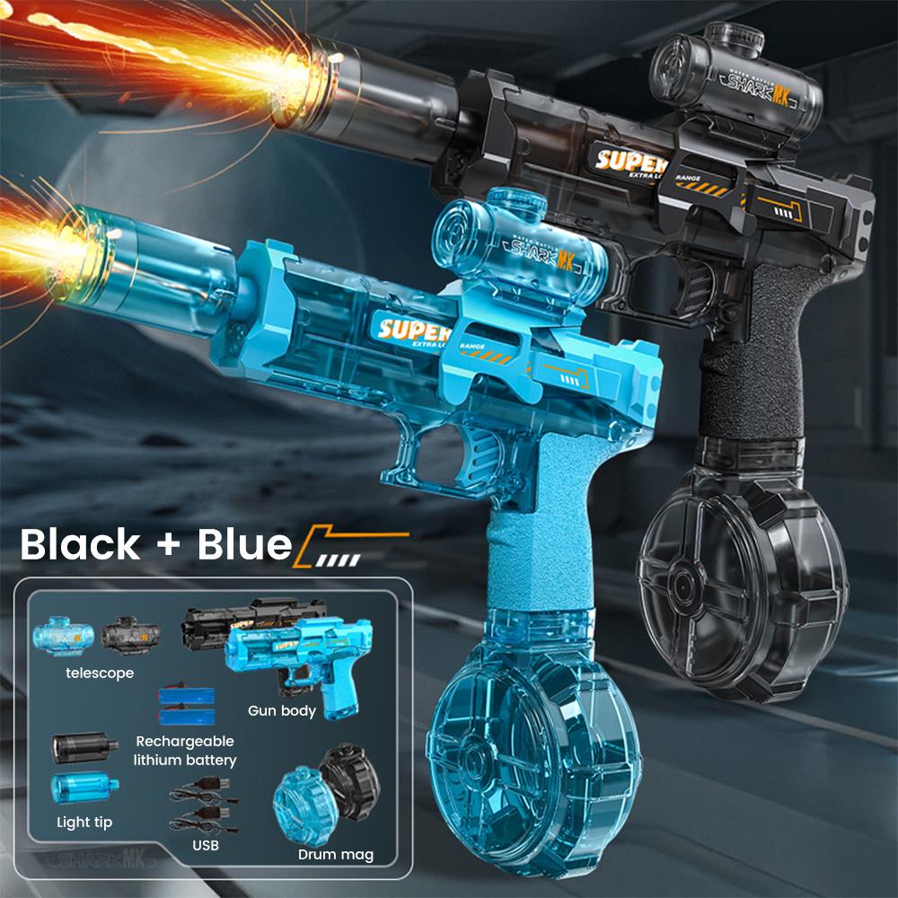 Electric Water Gun Pulse Water Gun Self-integrated Automatic Water-Absorbing Large-Capacity Lighting Children's Water Gun Toys