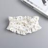 Fashion Ruffles Button Fake Collar for Women Stand Detachable Collar Fake Girls Vintage Lace Ladies False Blouse Collar