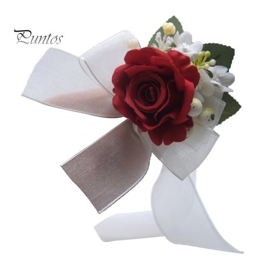 Fiore Da Polso Per Matrimoni - Decorazione In Seta, Regolabile, Per Spose E Damigelle - Foto 11