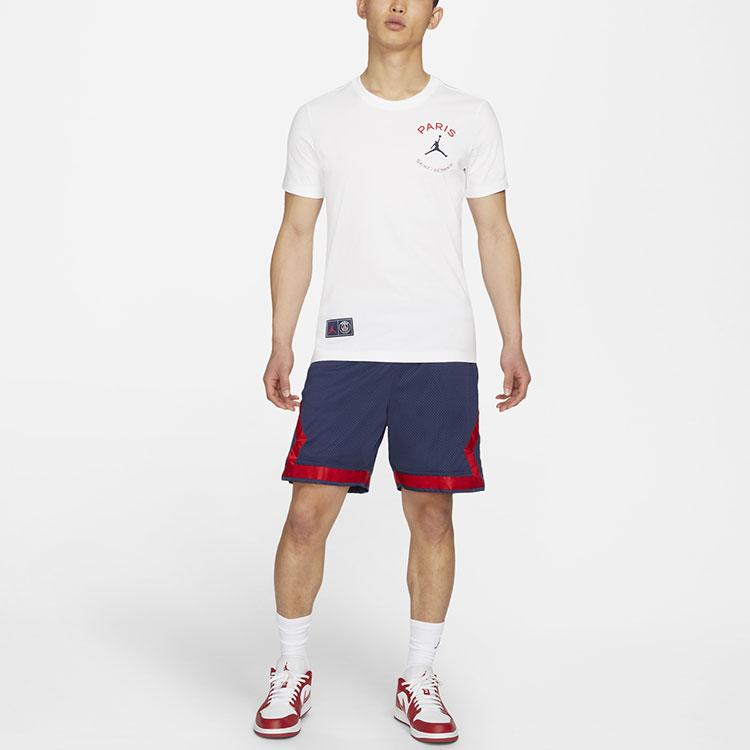 Air Jordan X PSG Logo Printed Crew Neck T-Shirt 'White' DB6515-100