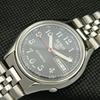 USED VINTAGE SEIKO 5 AUTOMATIC 6309A JAPAN MENS D/D BLACK WATCH 596-a312771-2 SKU596-a312771