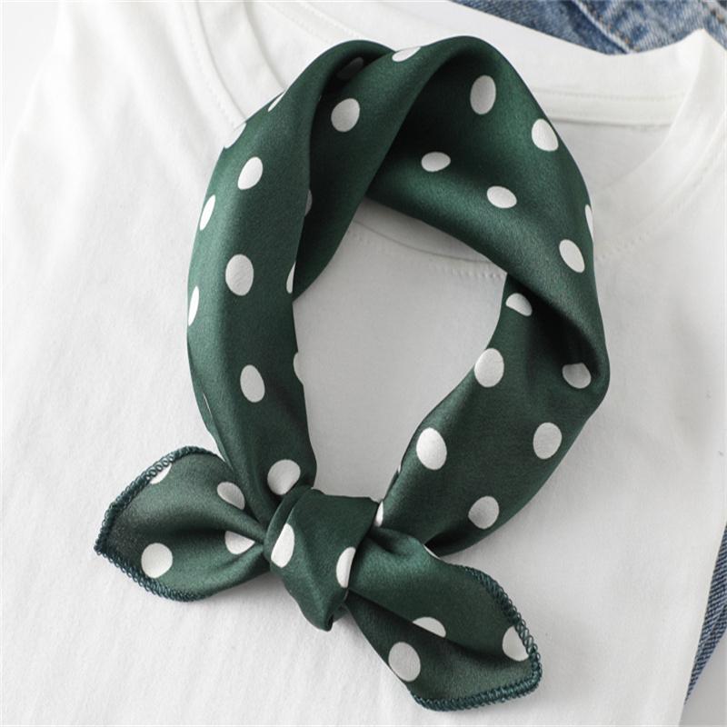 New Square Silk Scarf Women Fashion Print Small Neck Scarfs Office Lady Hair Band Foulard Hand Kerchief Female Bandana Shawl