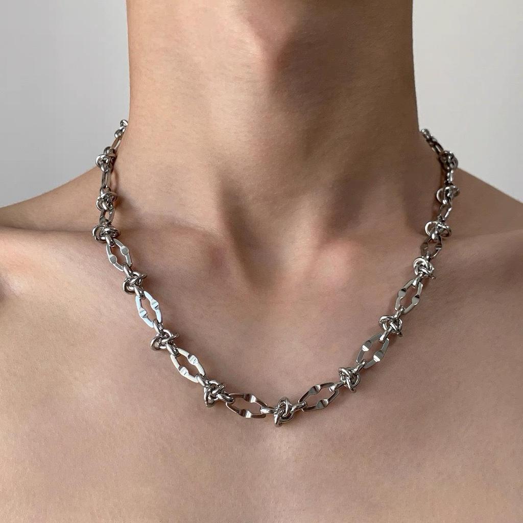 Starburst Double Layer Men's Necklace: Trendy, Light Luxury Hip Hop Style, Unisex Clavicle Chain