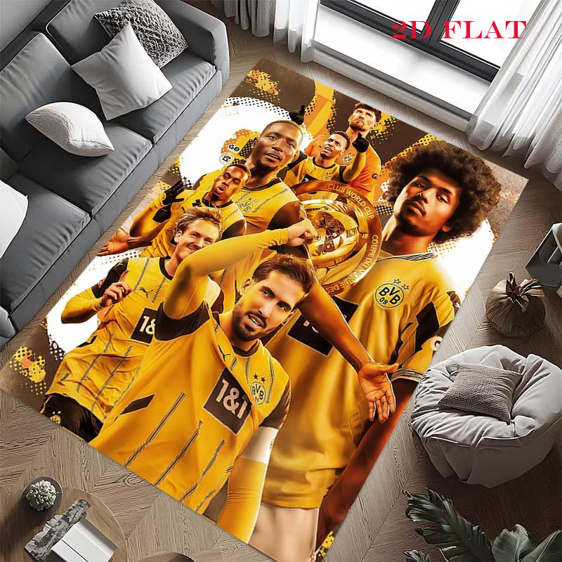Borussia Dortmund Carpet Rug for Living Room Bedroom Home Sofa Decoration,Kids Play Nonslip Floor Mat