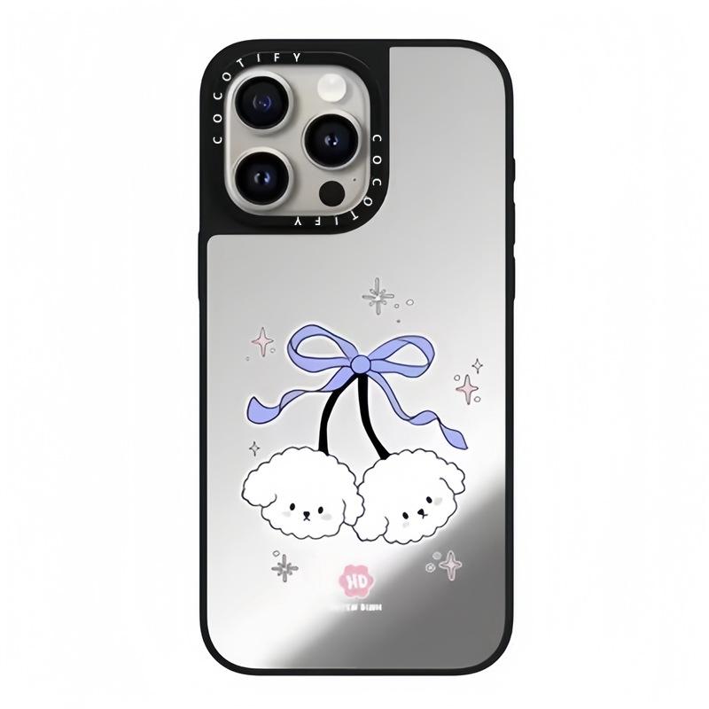 Cute Little Puppy for Apple 16pro Max for IPhone14Plus13 12 15 High-end Fashion Brand Mirror