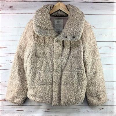 ROPE PICNIC Fluffy 80% Down Jacket Coat Women S Pink Beige(USED)