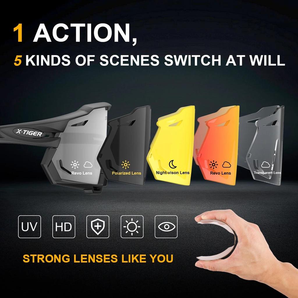 Cycling Sunglasses UV400 Protect Cycling Glasses Sports Polarized Men Bicycle Sunglasses MTB Racing Bike Glasses Eyewear