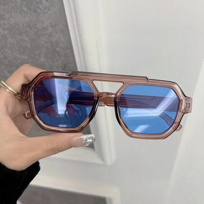 Designer Square Sunglasses Women Men Comfortable Ocean Color Sun Glasses Female Male Mirror Trendy Big