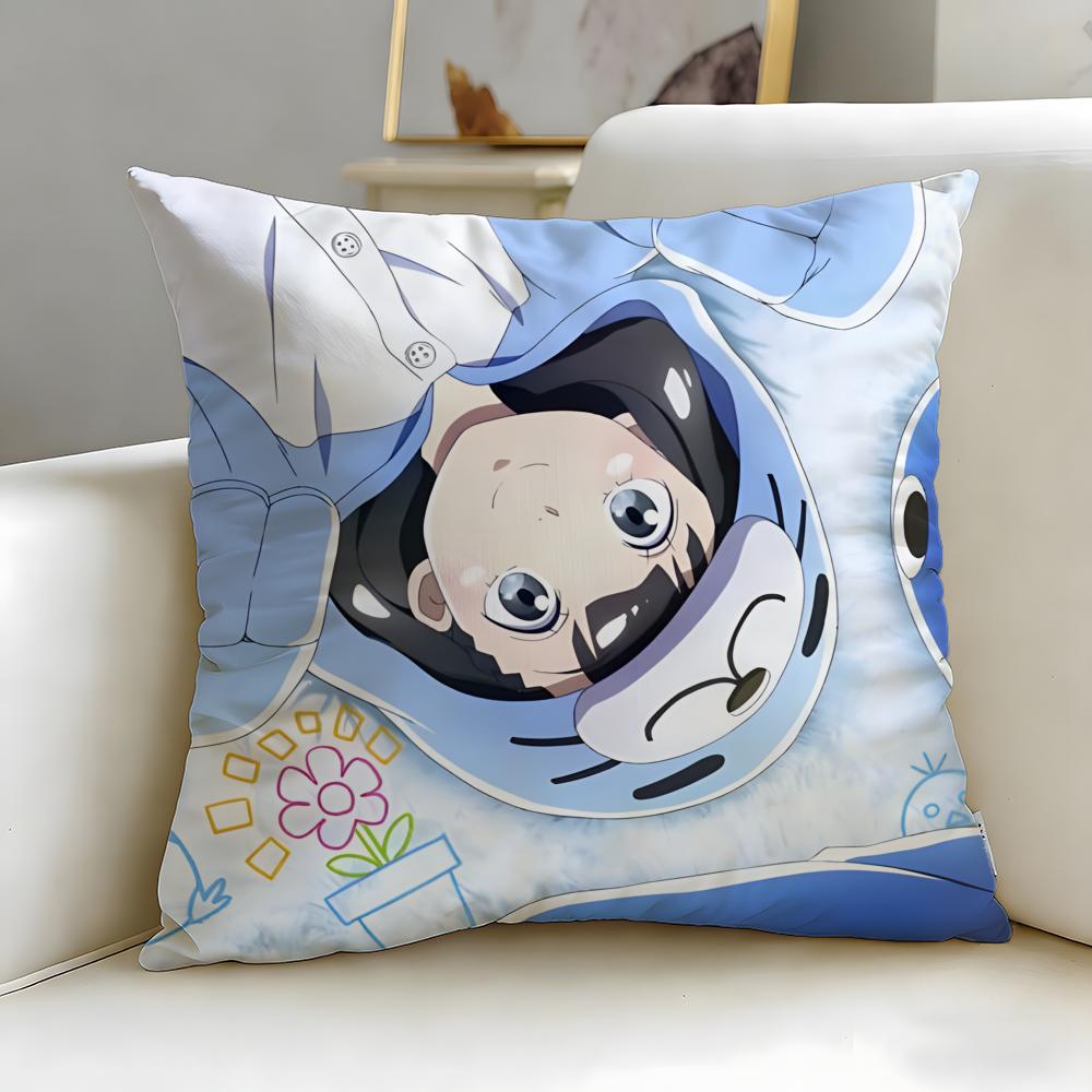 аниме «Место дальше Вселенной» Наволочка Мягкая Легко стираемая Подушка Универсальная для Дивана Кровати Путешествий и Офиса 30X30cm