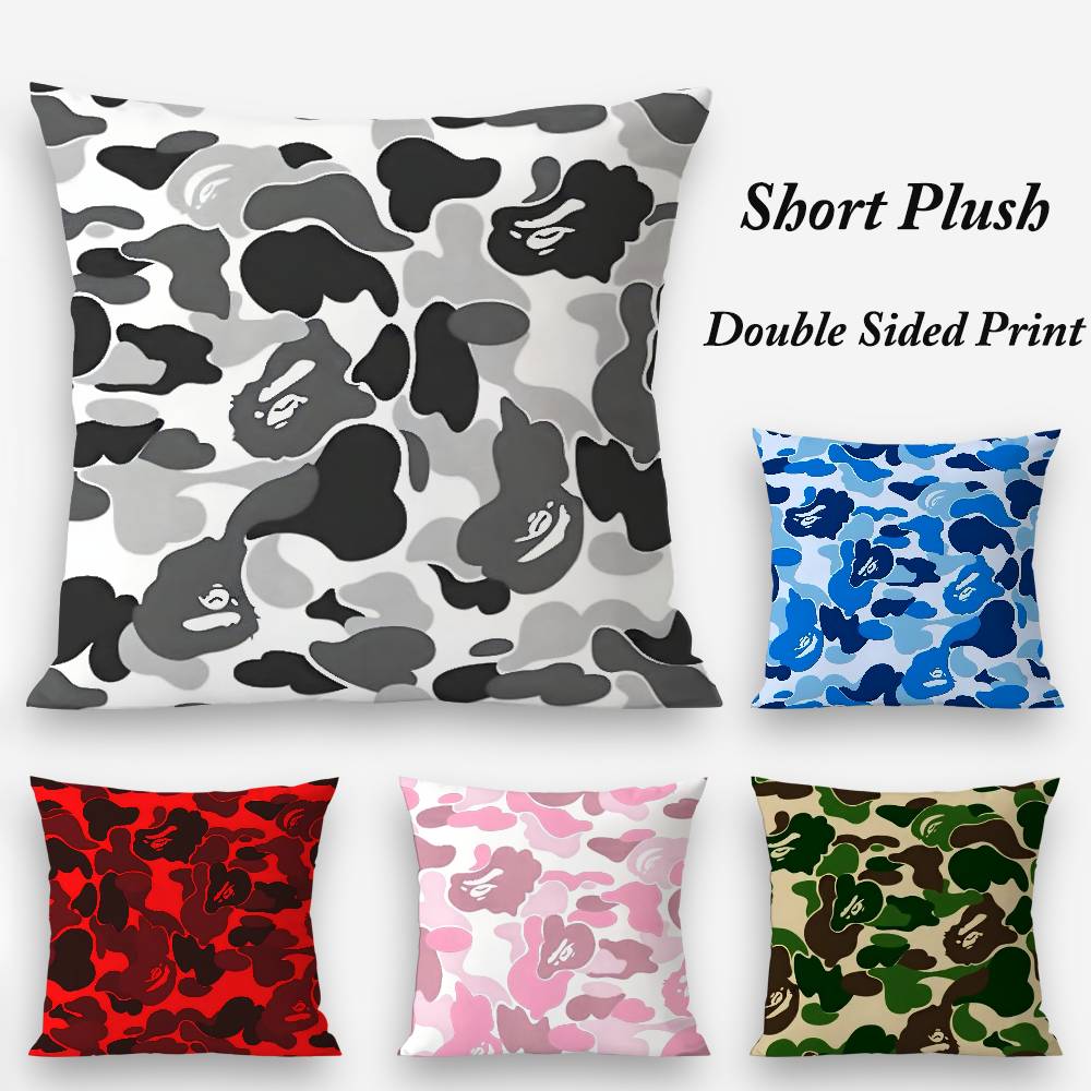 Luxury Camouflage Style Pillow Case Plush Fabric Soft Double Sided Print Sofa Cushion Cover Throw Pillow Covers