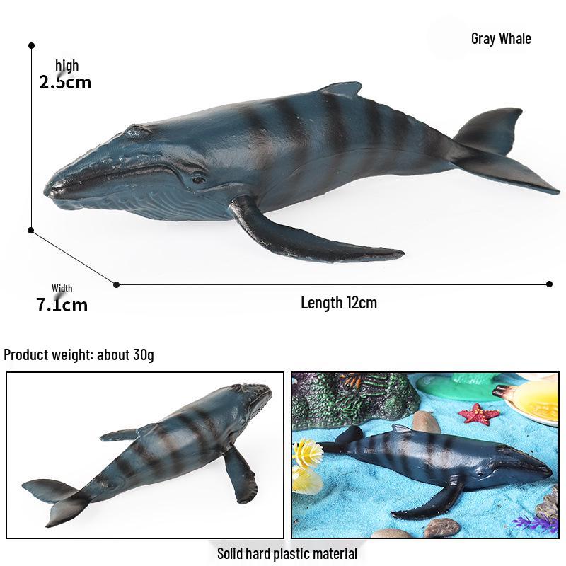 Children's Marine Animal Cognitive Model: Shark, Megalodon, Tiger Shark - Desktop Toy Ornament