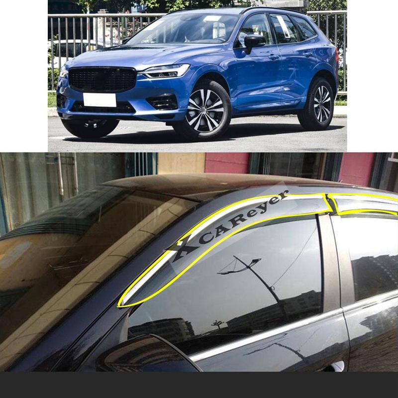 For VOLVO XC60 2018    Car Body Styling Sticker Plastic Window Glass Wind Visor Rain/Sun Guard Vent Parts