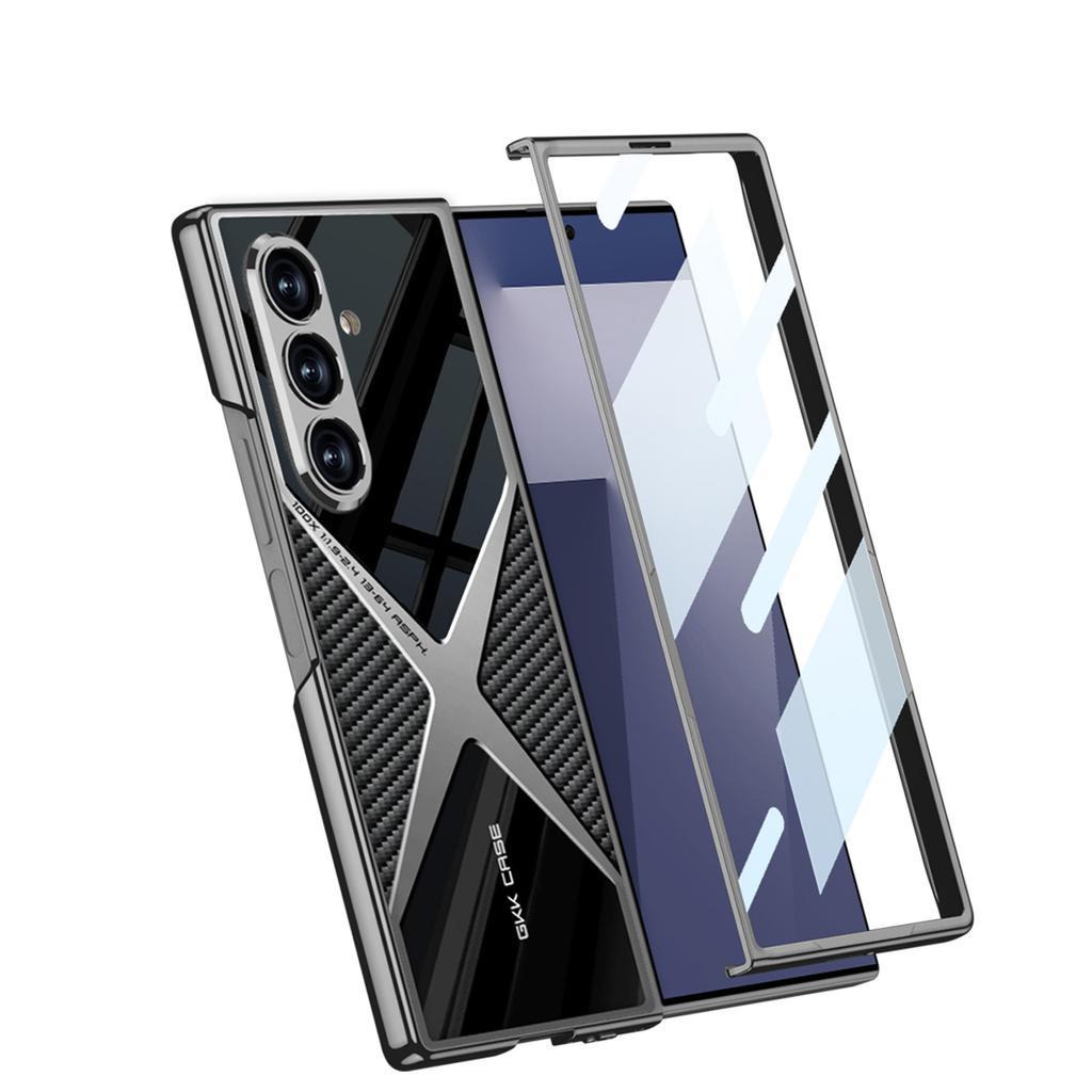 GKK Luxury Plating Super X Case for Samsung Galaxy Z Fold 7 6 Outer Screen Glass Plastic Hard Back Cover for Galaxy Z Fold7 Case