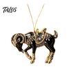 Acrylic Holiday Ornaments for Home Black Goat Christmas Tree Hanging Ornament, 2D Festive Celebration Pendant, Decorative Car Accessory Party