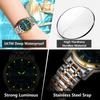 POEDAGAR Casual Women Wristwatch Waterproof Luminous Date Week Quartz Watches Stainless Steel Elegant Dress Ladies Watch