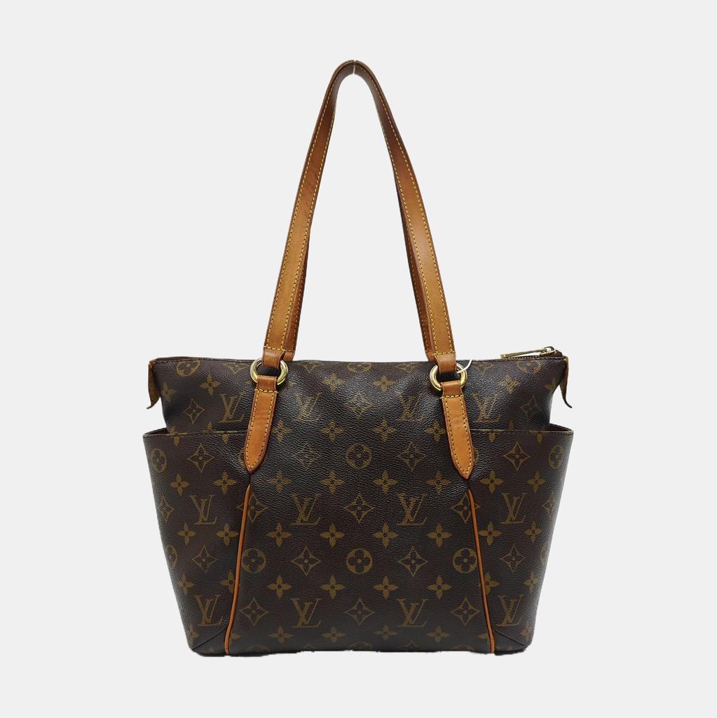 [Pre-Owned] Classic Monogram Canvas And Leather Trimmed Detail Tote Shoulder Bag - Fair #CGLY4B