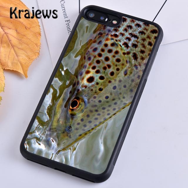 Krajews Rainbow Trout Fishing Skin Phone Case Cover For iPhone 17 Air 16 15 14 plus 12 13 pro max coque Fundas