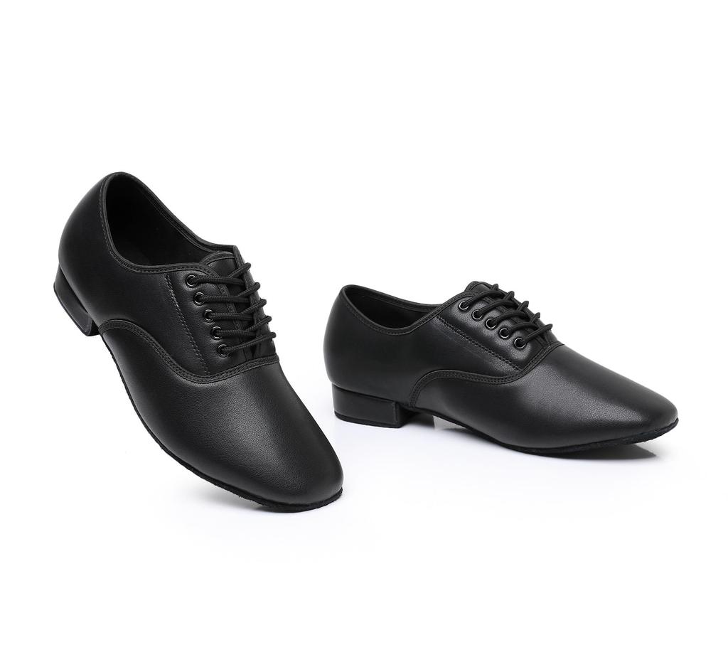 Leather Men Modern Dance Shoes Soft Soled Dancing Shoes Low Heel Adult Boy's Latin Tango Ballroom Shoes