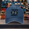 Gym Is My Therapy Fitness Graphic Washed Baseball Cap Adjustable Casual Cotton Outdoor Hat