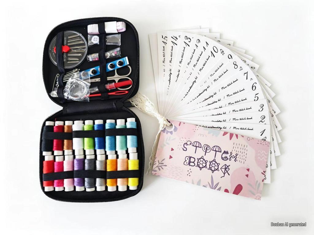 Portable 86-Piece Sewing Kit with Oxford Cloth Bag