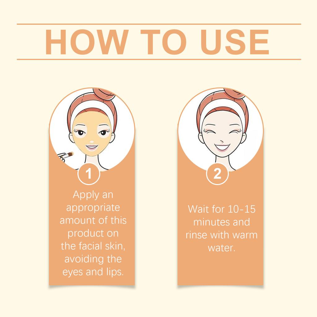 Vitamin C Turmeric Mud Mask Exfoliating Facial Mask Deep Cleansing Nourishing Hydrating Improves Dark Spots Tightens Skin Care
