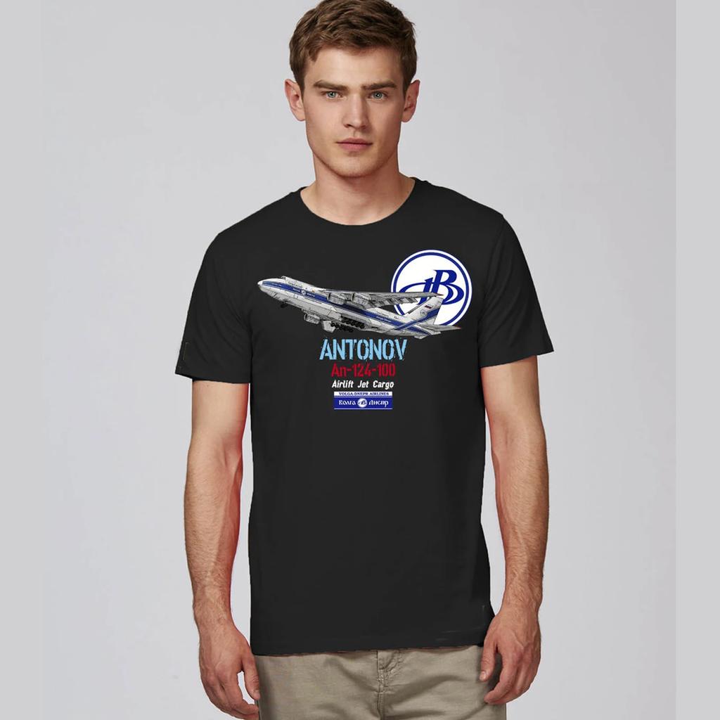 Russia Antonov An124100 Ruslan Cargo Jet Plane TShirt Short Sleeve Casual 100 Cotton ONeck Summer Mens Tshirt Size S3XL
