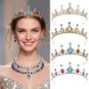 Rhinestone Queen Princess Crown Baroque AB Crystal Headwear Bridal Tiara Headband  Birthday Gift