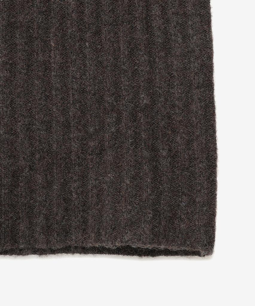 NOIRER FOR WOMAN Camel Slim Fit Ribbed Sweater (Brown)