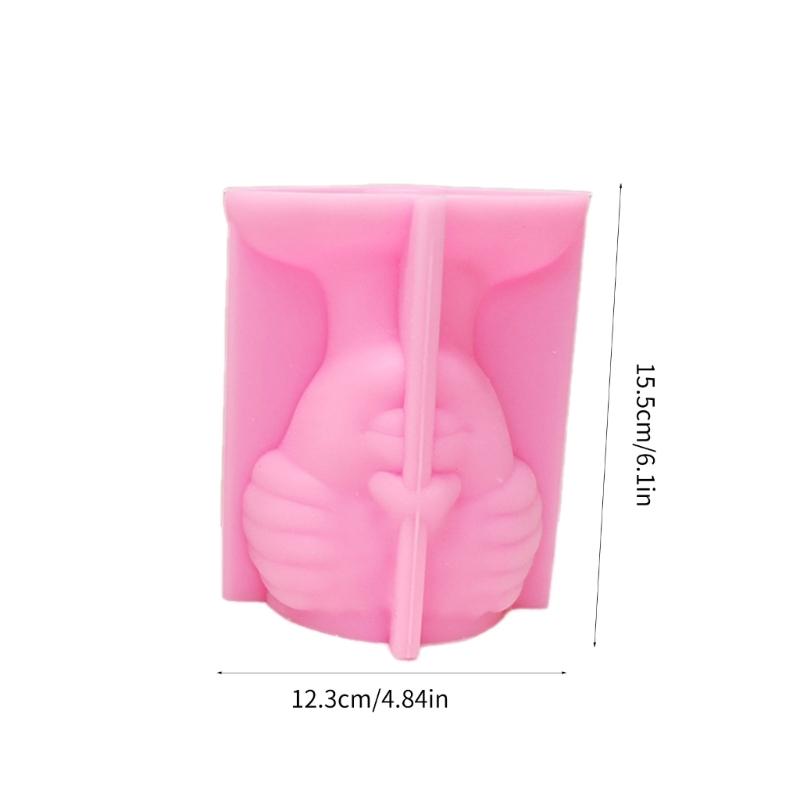 Stylish Flowerpot Silicone Mold Concrete Mould Human Face Shape Flowerpot Molds Cements Mould Silicone Material for Vase