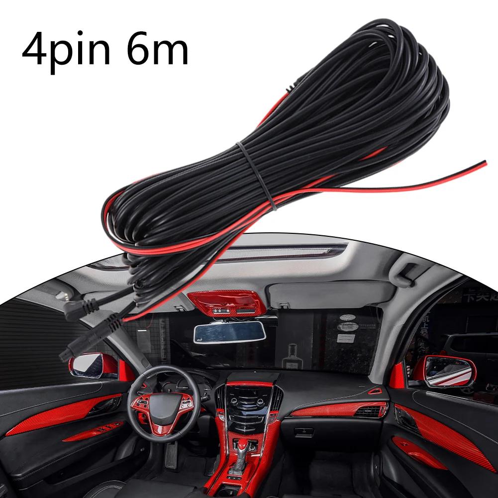 

6m Car DVR Dash Camera Cable 2.5mm 4Pin Video Extension Wire For Rear View Camera For 12V Power Outlet Auto Accessories