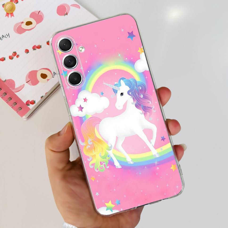Case For Samsung F54 5G Back Cover Glitters Fashion Cat Wolf Soft Silicon Bumper For Samsung Galaxy F54 5G F546B Phone Case Capa