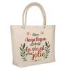 Tote Bag - PLANETEE - Angélique « Life Is More Beautiful » - Insulated - Natural Jute - Printed In France