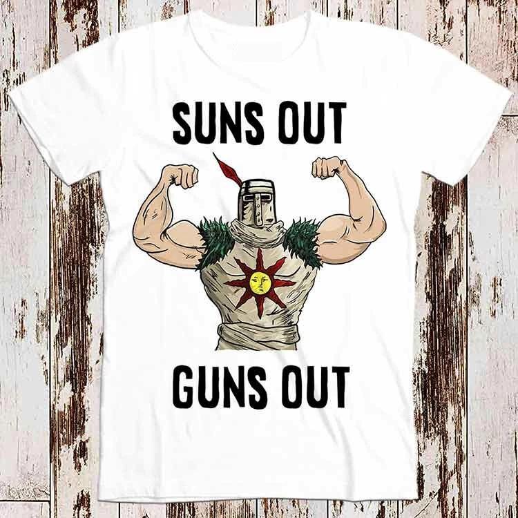 Praise The Sun Suns Out Guns Out Online Gaming Nerd Gamer T Shirt 8601 L
