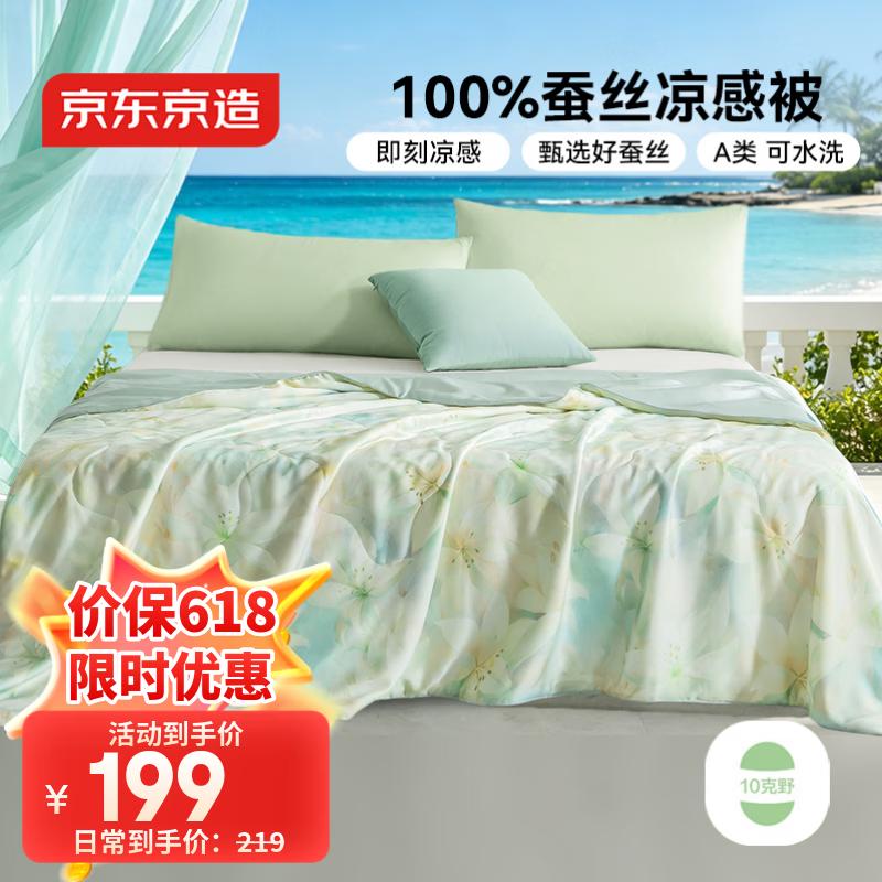 Jingdong Jingzao Washable 100% Silk Tencel Summer Quilt 150x200cm